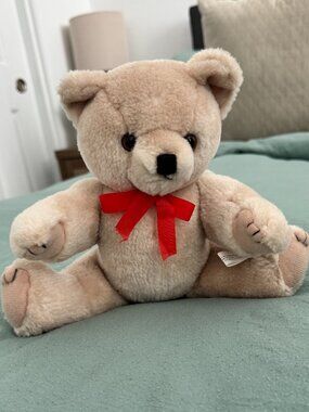 Pacific Coast Adjustable Plush Teddy Bear 12" Stuffed Animal Red Ribbon Soft Toy